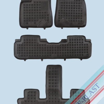 Tappetini in gomma con bordo alto TOYOTA Highlander gen. 3 (XV50) Hybrid, 7m (2013-2019)